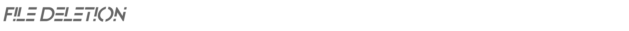 File Deletion File Deletion Italic.ttf font preview